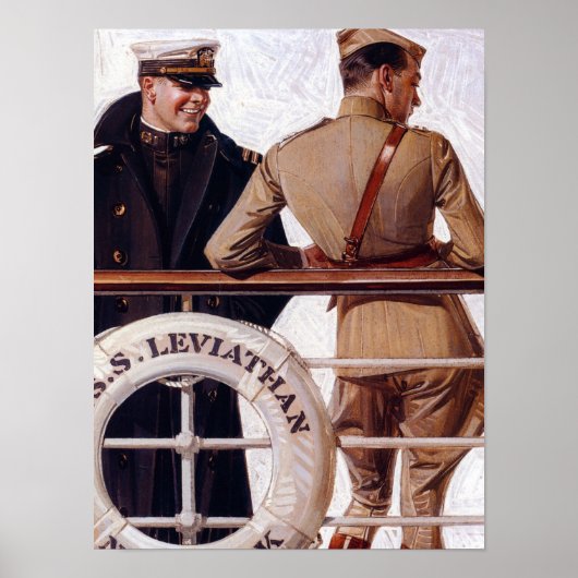 SS Leviathan, 1918, ingediend door Joseph Christel Poster (Voorkant)