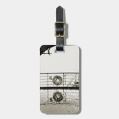 SS Luxury Liner Cruise Ship 1930 Deck Bagagelabel (Voorkant verticaal)