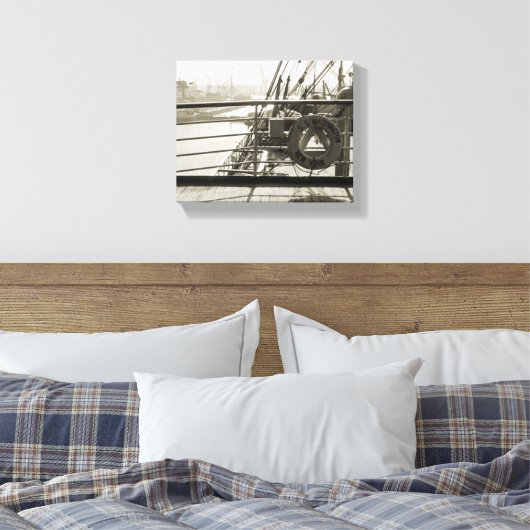 SS Luxury Liner Cruise Ship 1930 Deck Canvas Afdruk (Insitu (Slaapkamer))