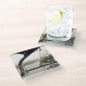 SS Luxury Liner Cruise Ship 1930 Deck Glazen Onderzetter (Schuin)