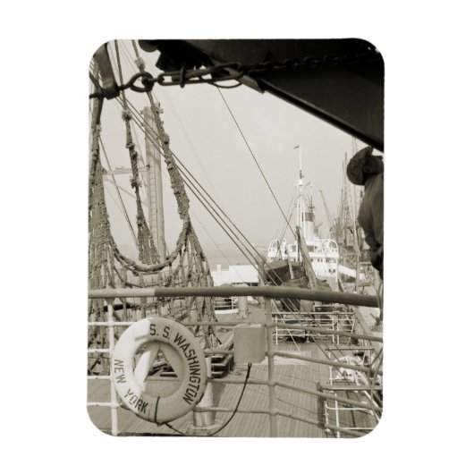 SS Luxury Liner Cruise Ship 1930 Deck Magneet (Verticaal)