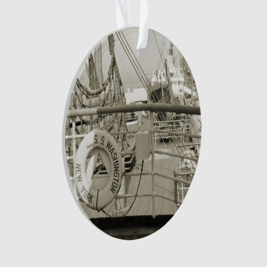 SS Luxury Liner Cruise Ship 1930 Deck Ornament (voorkant)