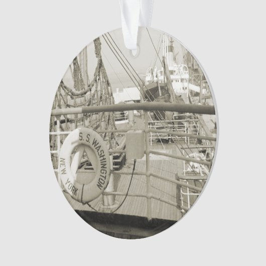 SS Luxury Liner Cruise Ship 1930 Deck Ornament (voorkant)