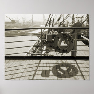 SS Luxury Liner Cruise Ship 1930 Deck Poster