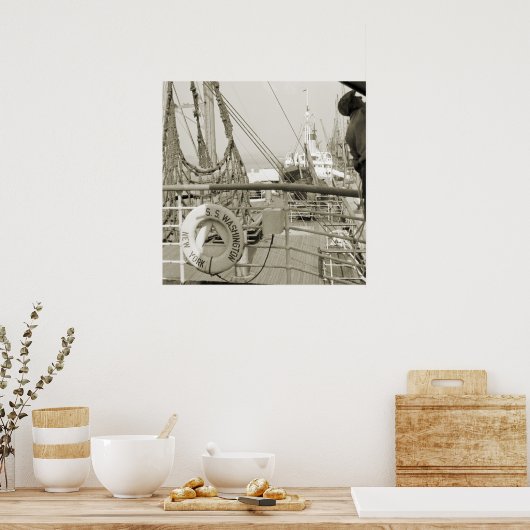 SS Luxury Liner Cruise Ship 1930 Deck Poster (Keuken)