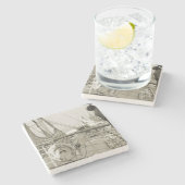 SS Luxury Liner Cruise Ship 1930 Deck Stenen Onderzetter (Zijkant)