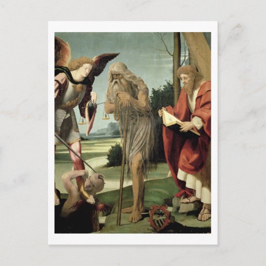 SS. Michael, Andrew en Onuphrius (olie op het pane Briefkaart (Voorkant)