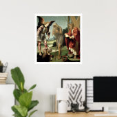 SS. Michael, Andrew en Onuphrius (olie op het pane Poster (Thuiskantoor)