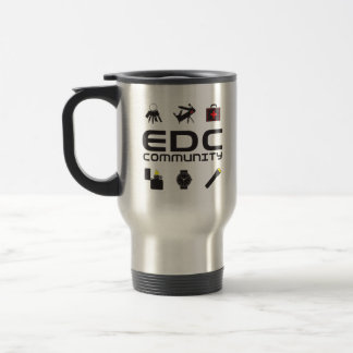 SS-Mok - EDCC-logo in zwart-wit met kleuren Reisbeker