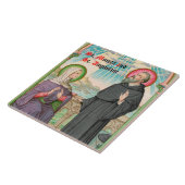 SS. Monica en Augustinus te Ostia (SAU 047) Tegeltje (Zijkant)