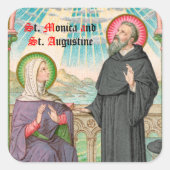 SS. Monica en Augustinus te Ostia (SAU 047) Vierkante Sticker (Voorkant)