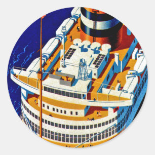 SS Nieuw Amsterdam Ronde Sticker