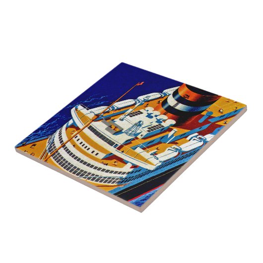 SS Nieuw Amsterdam Tegeltje (Zijkant)