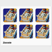 SS Nieuw Amsterdam Vierkante Sticker (Vel)