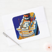 SS Nieuw Amsterdam Vierkante Sticker (Envelop)