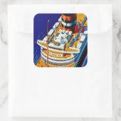 SS Nieuw Amsterdam Vierkante Sticker (Tas)
