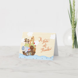 SS Noah/Noah het Baby shower van de Bak dankt u Bedankkaart