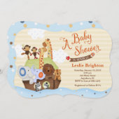 SS Noah / Noah's Ark Baby shower Uitnodiging (Voorkant / Achterkant)
