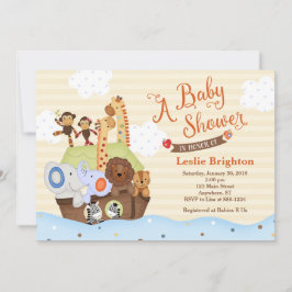 SS Noah / Noah's Ark Baby shower Uitnodiging