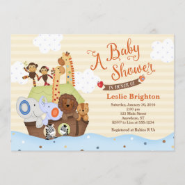 SS Noah / Noah's Ark Baby shower Uitnodiging