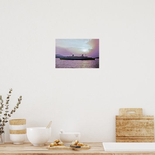 SS Noorwegen ex SS Frankrijk Poster (Keuken)