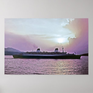 SS Noorwegen ex SS Frankrijk Poster