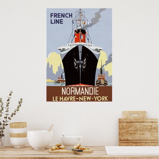 SS Normandie Poster (Keuken)