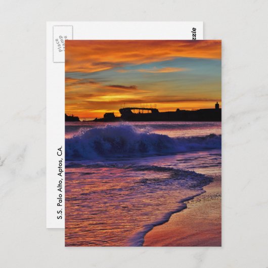 SS Palo Alto. Briefkaart (Voorkant / Achterkant)