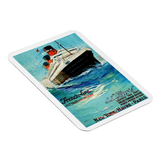 ss Paris ~ French Line Magneet (Rechterzijde)