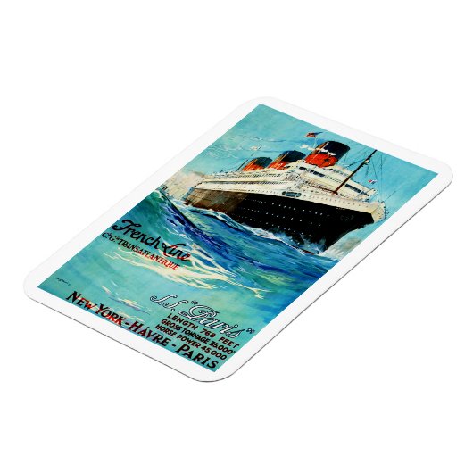 ss Paris ~ French Line Magneet (Linkerzijde)