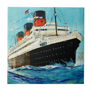 ss Paris ~ French Line Tegeltje