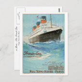 ss Paris - The French Line Briefkaart (Voorkant / Achterkant)