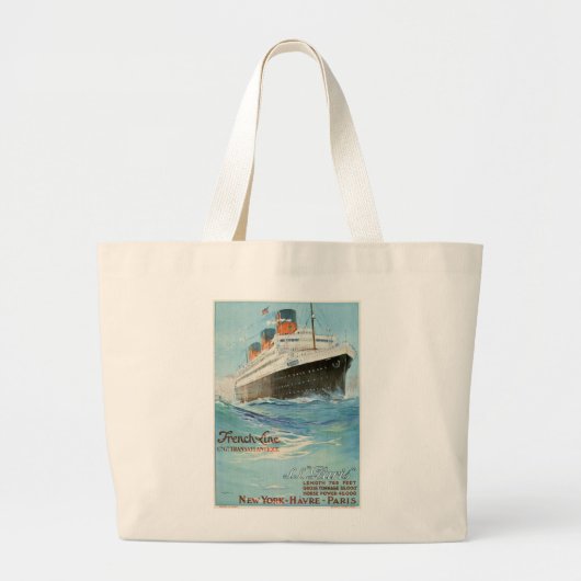 ss Paris - The French Line Grote Tote Bag (Voorkant)
