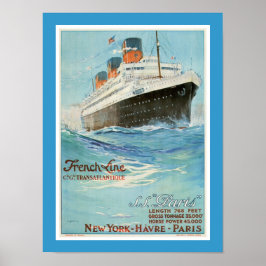 ss Paris - The French Line Poster