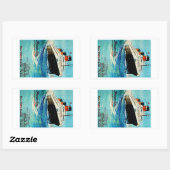 ss Paris - The French Line Rechthoekige Sticker (Vel)