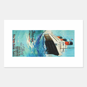 ss Paris - The French Line Rechthoekige Sticker