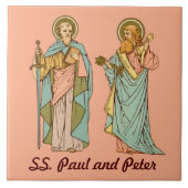 SS. Paul en Peter, apostelen (RLS 13 & 14) Tegeltje (Voorkant)