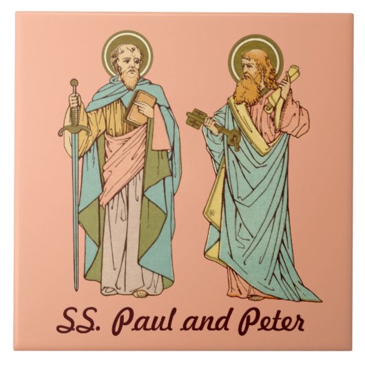 SS. Paul en Peter, apostelen (RLS 13 & 14) Tegeltje (Voorkant)