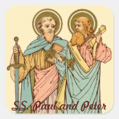 SS. Paul en Peter, apostelen (RLS 13 & 14) Vierkante Sticker (Voorkant)