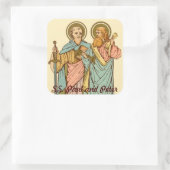 SS. Paul en Peter, apostelen (RLS 13 & 14) Vierkante Sticker (Tas)