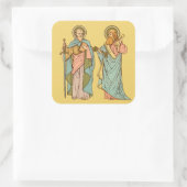 SS. Paul en Peter, apostelen (RLS 13 & 14) Vierkante Sticker (Tas)