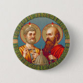 SS. Peter en Paul, apostelen (JMAS 01) Ronde Button 5,7 Cm (Voorkant)