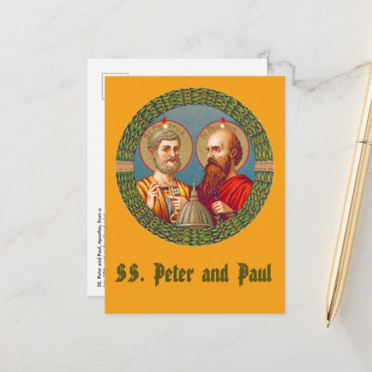 SS. Peter en Paul, Apostles (JMAS 01) Briefkaart (Voorkant / Achterkant in situ)