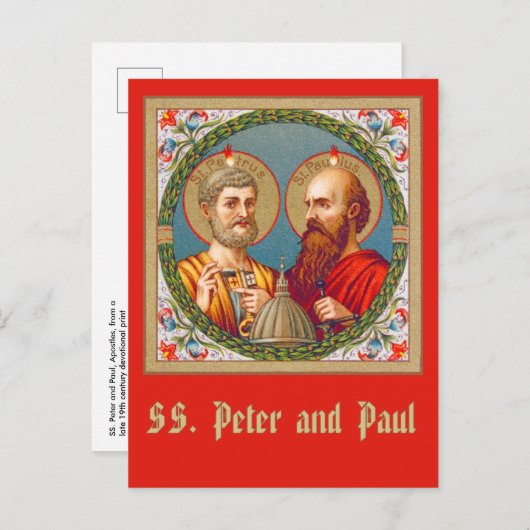 SS. Peter en Paul, Apostles (JMAS 01) Briefkaart (Voorkant / Achterkant)