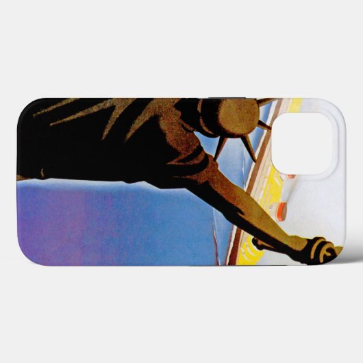 ss Rex over vrijheidsbeeld Case-Mate iPhone Case (Achterkant (horizontaal))