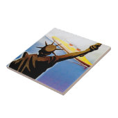 ss Rex over vrijheidsbeeld Tegeltje (Zijkant)