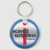 SS-ronde-glazen logo-toets Sleutelhanger (Voorkant)