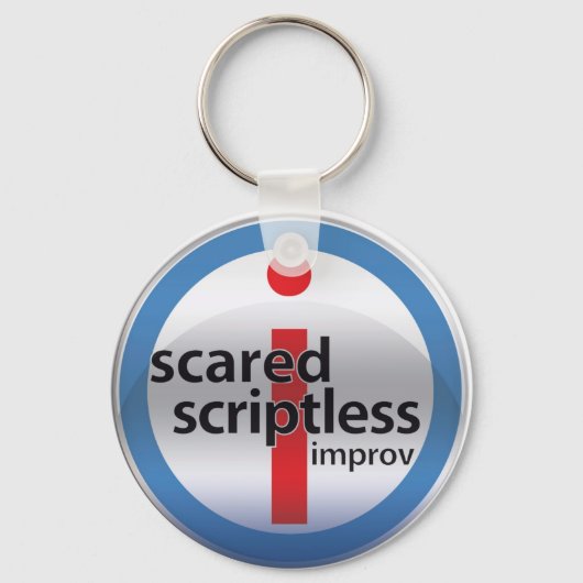 SS-ronde-glazen logo-toets Sleutelhanger (Voorkant)