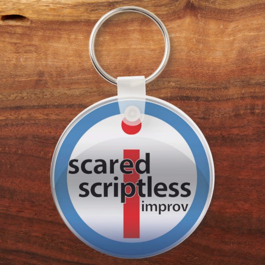 SS-ronde-glazen logo-toets Sleutelhanger (Voorkant)