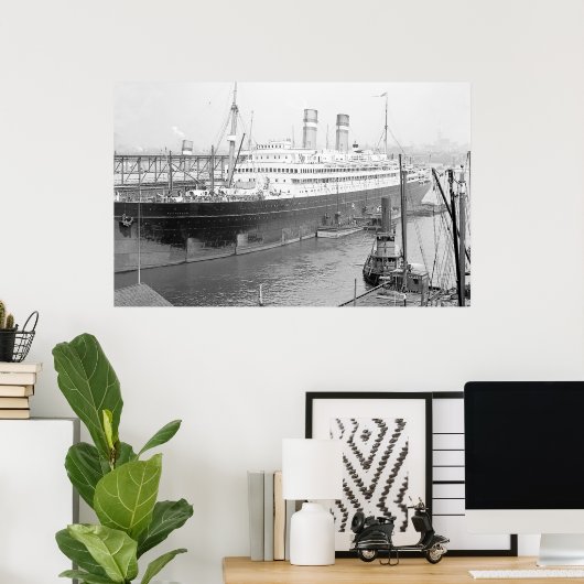 SS Rotterdam Poster (Thuiskantoor)